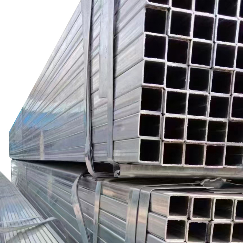 Factory Direct Supply Galvanized Square Tube Processing Square Tube Galvanized Sheet Hot Dip Galvanized Square Tube Rectangular Building Iron Pipe Square Tube